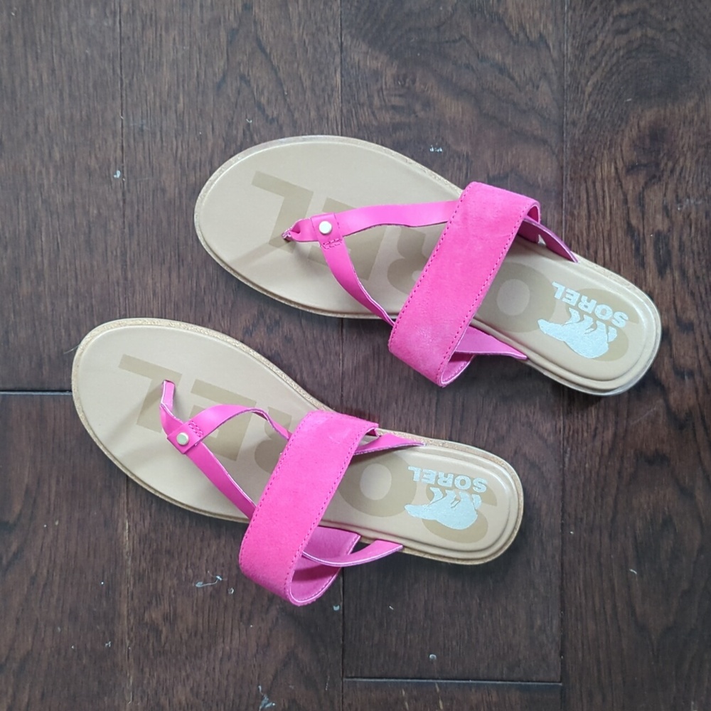 Sorel Pink Sandals, sz 9